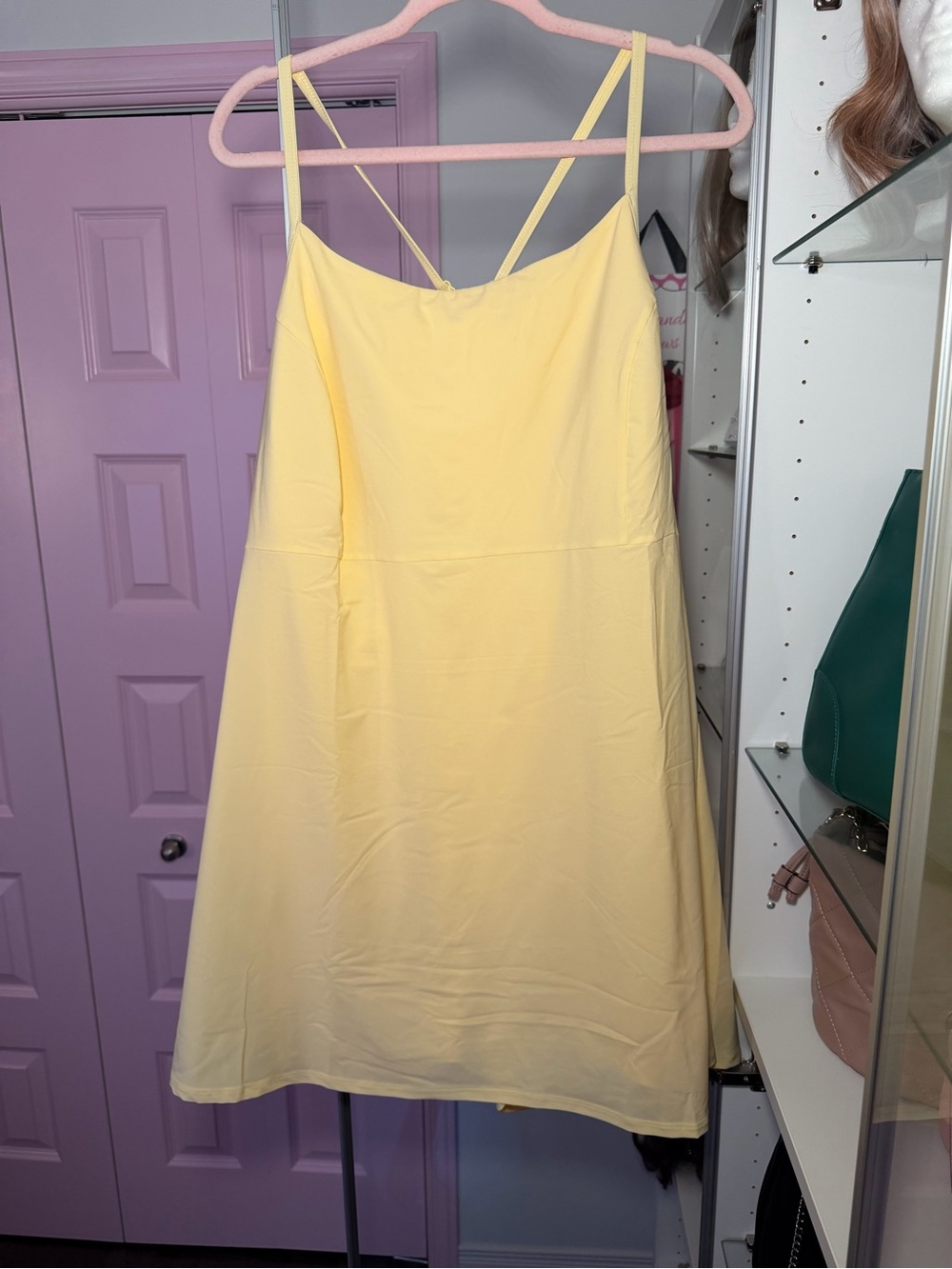 Butter Yellow Athletic Dress (built in bra & shorts!)